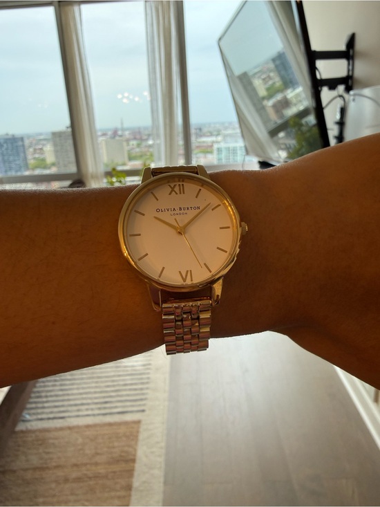 OLIVIA BURTON Accessories - OLIVIA BURTON Gold and White Classic Bracelet Watch